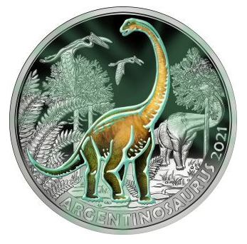 3 Euro Dinotaler 2021 - Argentinosaurus #9 - Edelmetalle Koitz GnbR