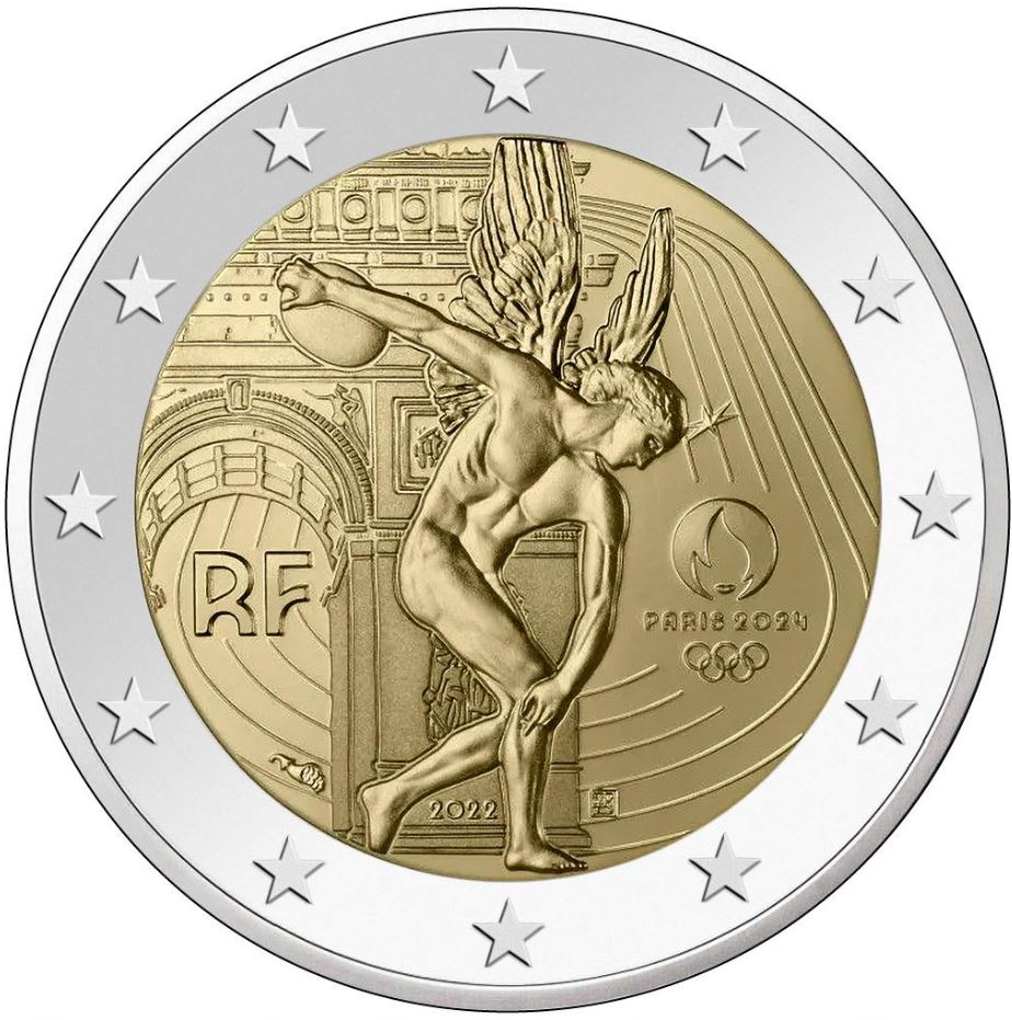 Frankreich 2€ 2022 - Olympia 2024 CC lila