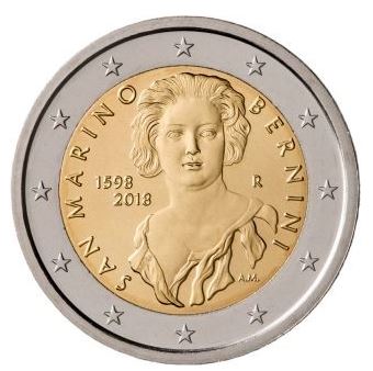 San Marino 2€ 2018 - Bernini im Blister - Edelmetalle Koitz GnbR
