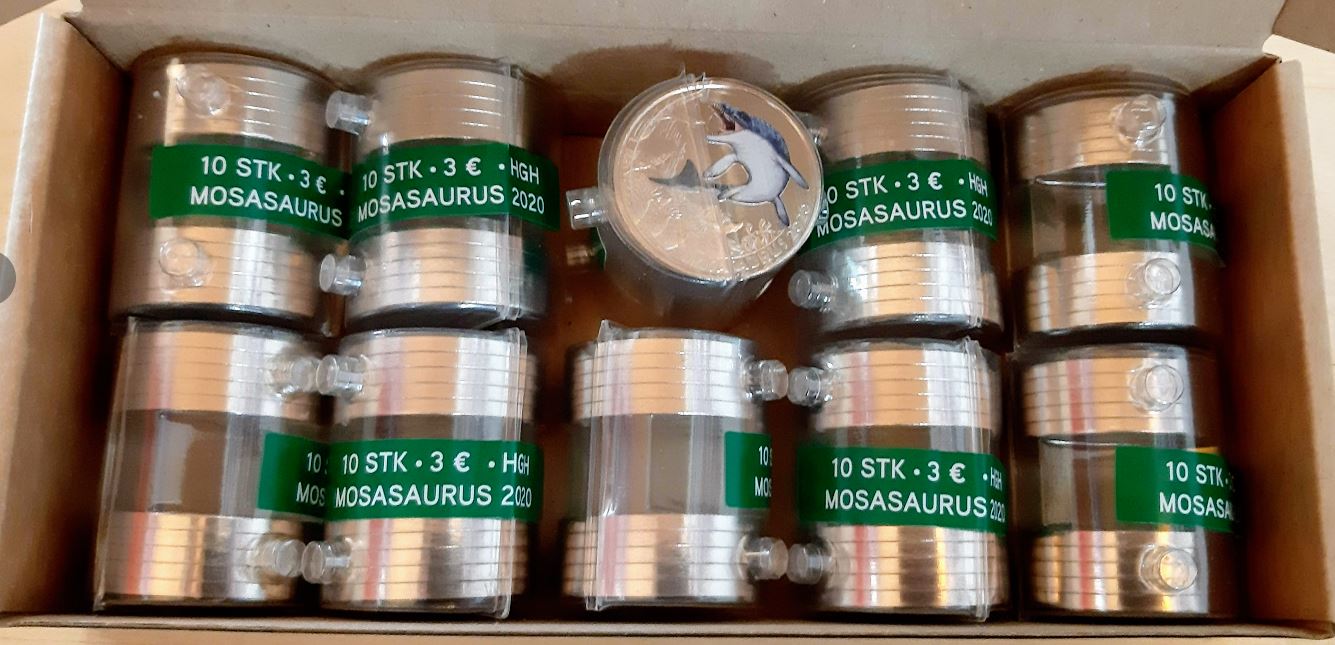 3€ Dinotaler 2020 - Mosasaurus #2 - Edelmetalle Koitz GnbR