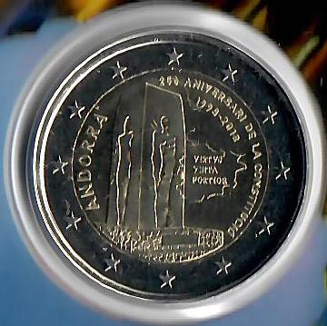 Andorra 2€ 2018 - 25 Jahre Verfassung - Edelmetalle Koitz GnbR