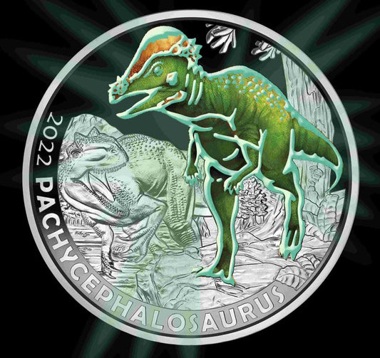 3€ Dinotaler 2022 - Pachycephalosaurus #11 - Edelmetalle Koitz GnbR