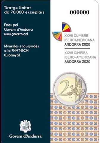 Andorra 2€ 2020 - Gipfeltreffen 2020 - Edelmetalle Koitz GnbR