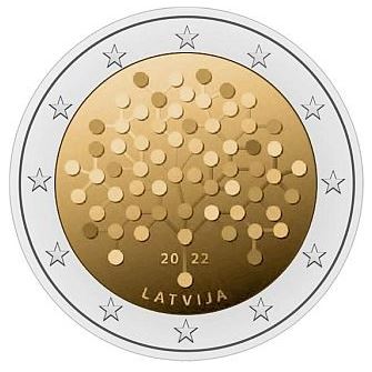 Lettland 2€ 2022 - Finanzielle Allgemeinbildung - Edelmetalle Koitz GnbR