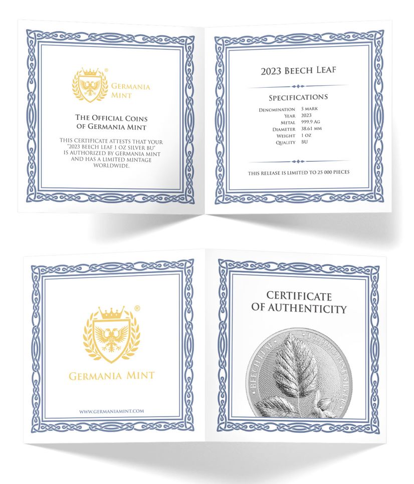 Germania - Beech Leaf - Buchenblatt 2023 BU - Edelmetalle Koitz GnbR