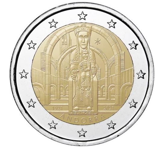 Andorra 2€ 2021 - Frau von Meritxell 2021 - Edelmetalle Koitz GnbR