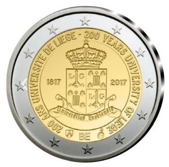Belgien 2€ 2017 - UNI Lüttich CC Frankreich - Edelmetalle Koitz GnbR