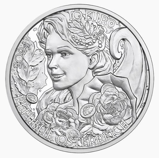 Österreich 10€ PP - Pfingstrose 2024 - Edelmetalle Koitz GnbR