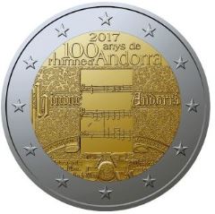 Andorra 2€ 2017 - 100 J.Nationalhymne - Edelmetalle Koitz GnbR