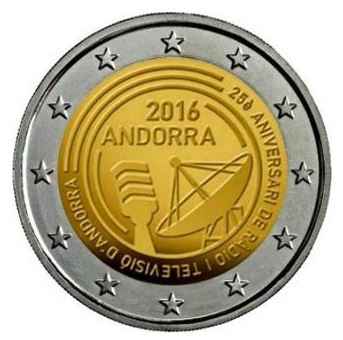 Andorra 2€ 2016 - Radio und Fernsehen CC