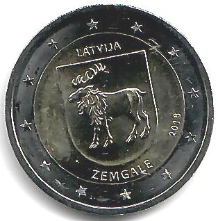Lettland 2€ 2018 - Region Zemgale / Semgallen - Edelmetalle Koitz GnbR