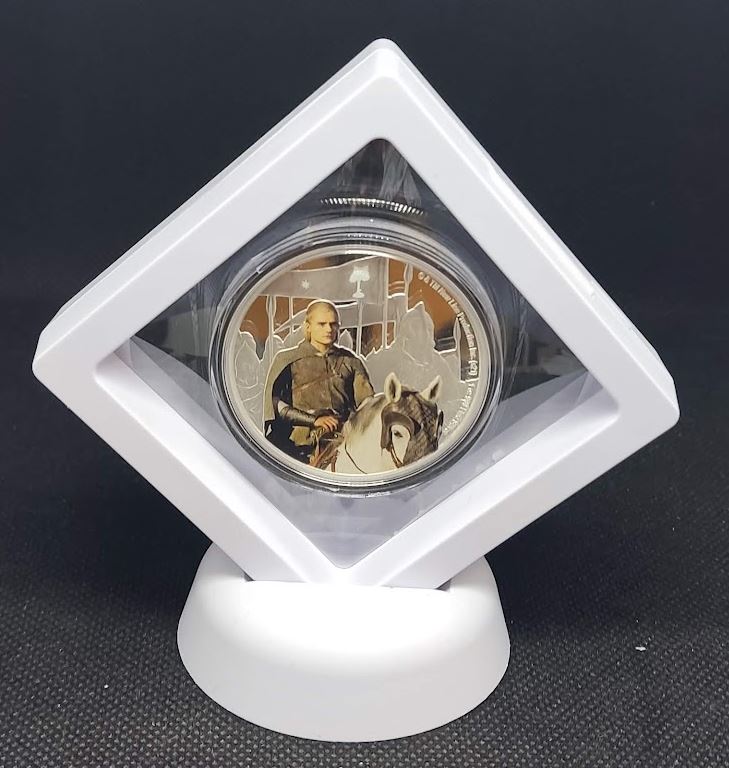 Schweberahmen weiß 70x70mm Standfuß - Edelmetalle Koitz GnbR