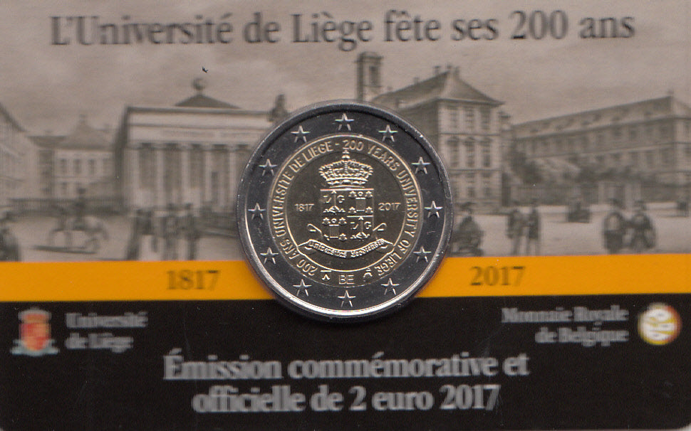 Belgien 2€ 2017 - UNI Lüttich CC Frankreich - Edelmetalle Koitz GnbR