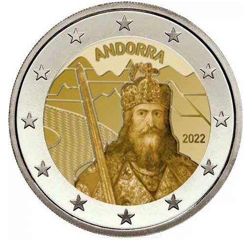 Andorra 2€ 2022 - Karl der Große - Edelmetalle Koitz GnbR