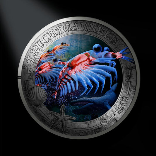 3€ Ozeantaler - #3 Leuchtgarnele 2023 - Edelmetalle Koitz GnbR