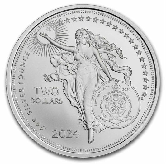 Niue - Icons Johannes Gutenberg 2024 - Edelmetalle Koitz GnbR