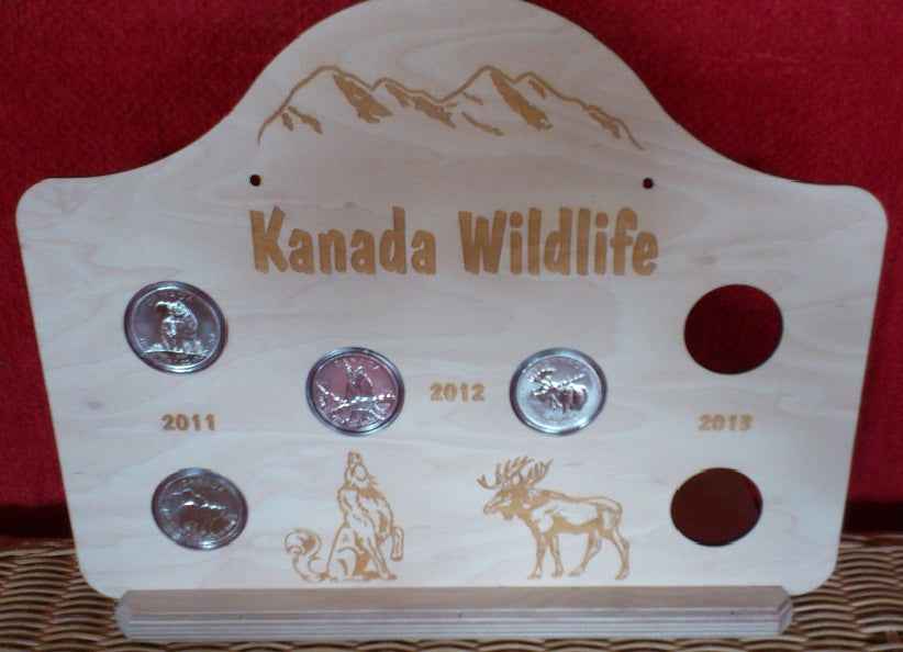 Münzenständer aus Holz - Kanada Wildlife 2011-2013