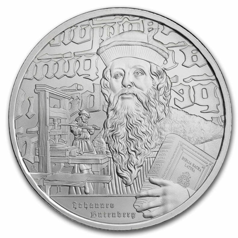 Niue - Icons Johannes Gutenberg 2024 - Edelmetalle Koitz GnbR