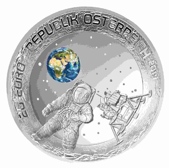 Österreich 20€ PP - Mondlandung 2019 - Edelmetalle Koitz GnbR