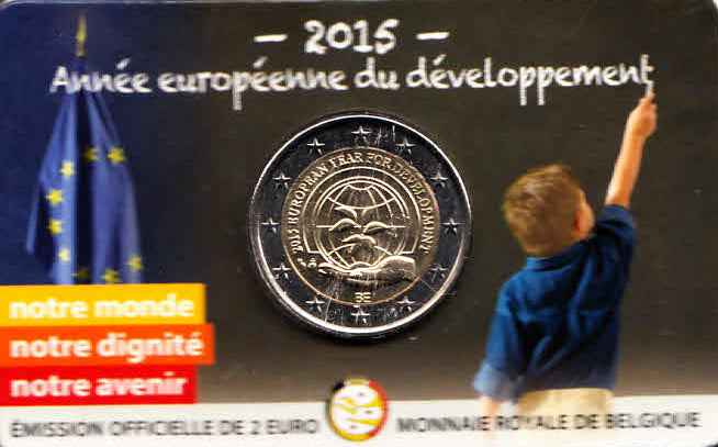 Belgien 2€ 2015 - Jahr für Entwicklung CC Frankreich