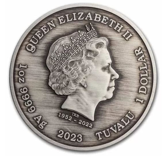 Tuvalu - Black Flag The Fancy 2023 Antik Finish - Edelmetalle Koitz GnbR