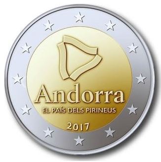 Andorra 2€ 2017 - Land in den Pyrenäen - Edelmetalle Koitz GnbR