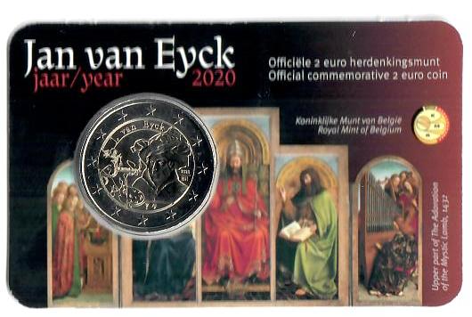 Belgien 2€ 2020 - Jan van Eyck Fra CC - Edelmetalle Koitz GnbR
