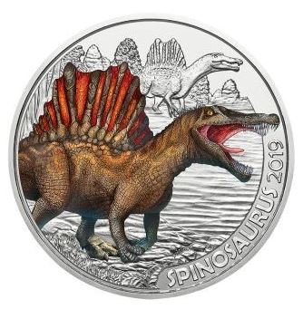 3€ Dinotaler 2019 - Spinosaurus #1 - Edelmetalle Koitz GnbR