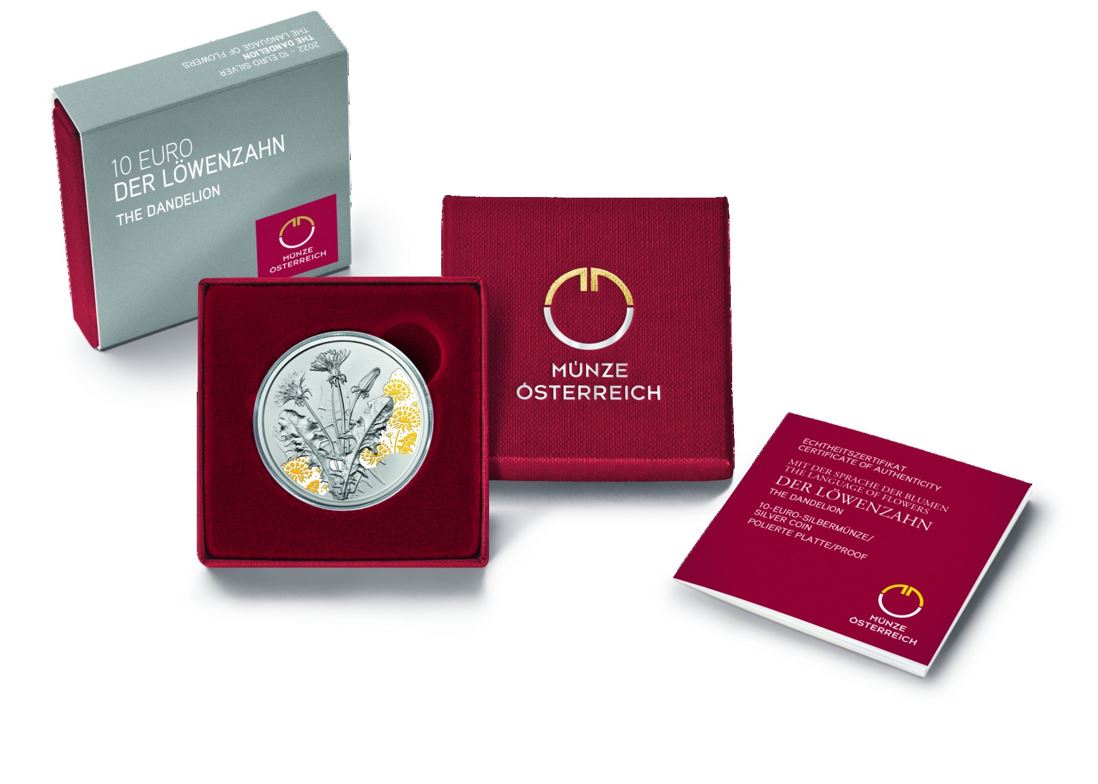 Österreich 10€ PP - Löwenzahn 2022 - Edelmetalle Koitz GnbR