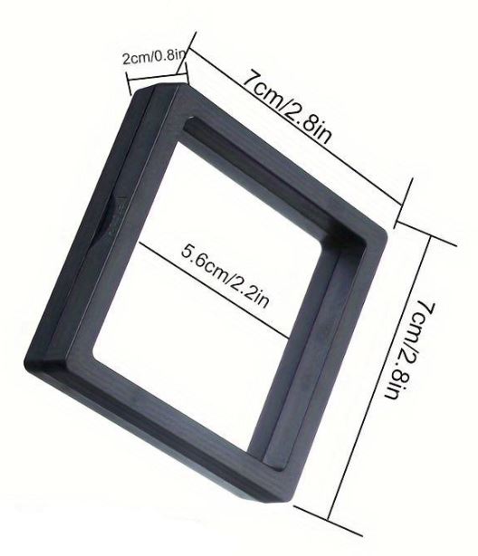 Schweberahmen Acryl schwarz 70x70mm