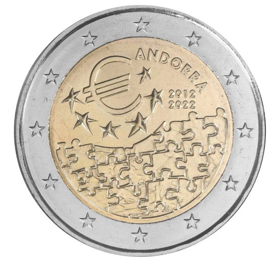 Andorra 2€ 2022 - 10 Jahre Euro Einführung - Edelmetalle Koitz GnbR