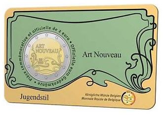 Belgien 2€ 2023 - Jugendstil CC Frankreich