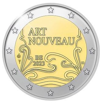 Belgien 2€ 2023 - Jugendstil CC Frankreich