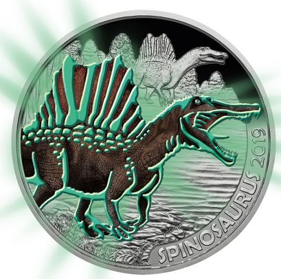 3€ Dinotaler 2019 - Spinosaurus #1 - Edelmetalle Koitz GnbR