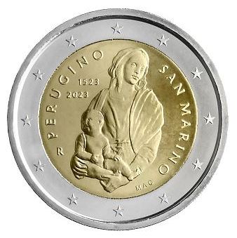 San Marino 2€ 2023 - 500. Todestag Perugino - Edelmetalle Koitz GnbR