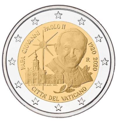 Vatikan 2€ 2020 - 100 Jahre Johannes Paul II - Edelmetalle Koitz GnbR