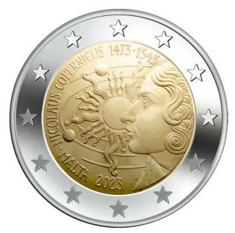 Malta 2€ 2023 - Nicolaus Copernicus - Edelmetalle Koitz GnbR