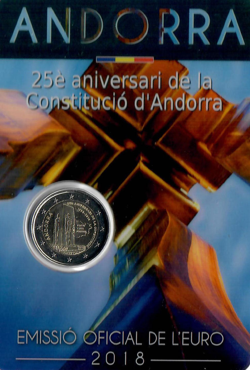 Andorra 2€ 2018 - 25 Jahre Verfassung - Edelmetalle Koitz GnbR