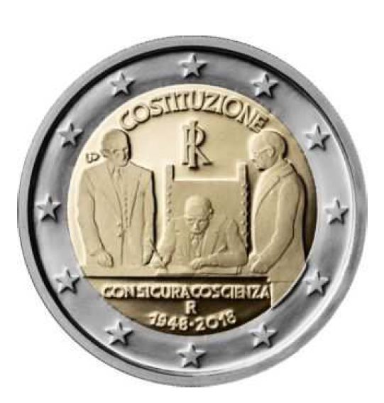Italien 2€ 2018 - 70 Jahre Verfassung - Edelmetalle Koitz GnbR