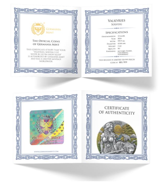 Germania - 2oz Walküre Solveig 2024 - Edelmetalle Koitz GnbR