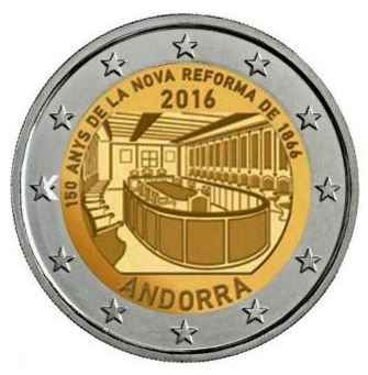 Andorra 2€ 2016 - 150 Jahre neue Reform