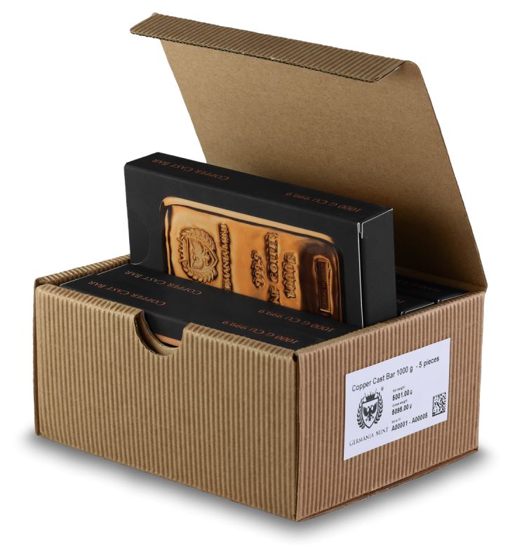 Germania Mint - 1 kg Kupferbarren - Edelmetalle Koitz GnbR