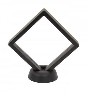 Schweberahmen schwarz 70x70mm Standfuß - Edelmetalle Koitz GnbR