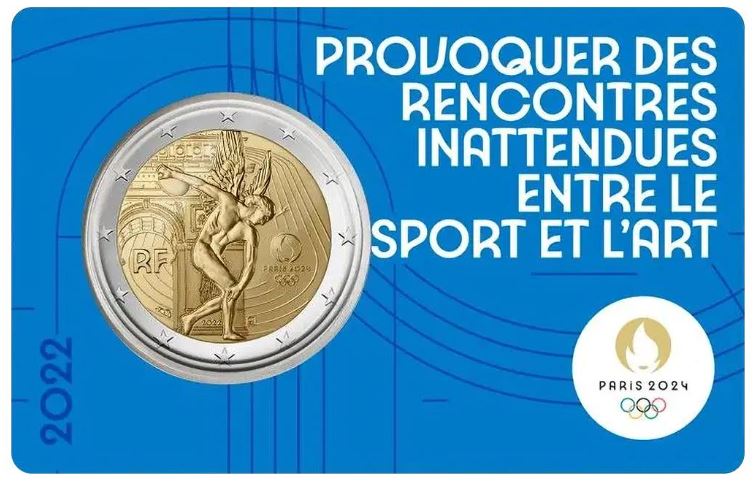 Frankreich 2€ 2022 - 5x Olympia 2024 5x CC - Edelmetalle Koitz GnbR