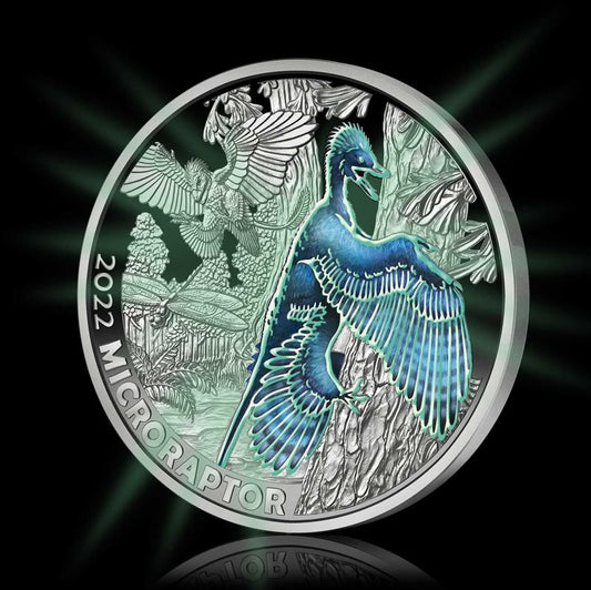 3€ Dinotaler 2022 - Microraptor #10 - Edelmetalle Koitz GnbR