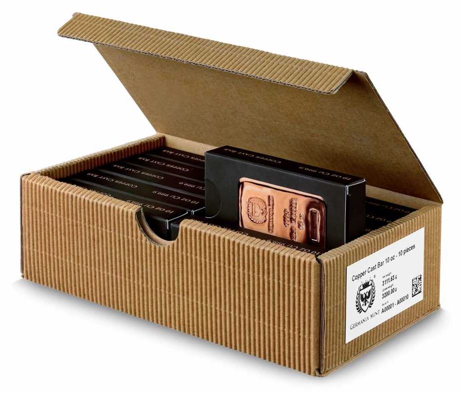 Germania Mint - 10 oz Kupferbarren - Edelmetalle Koitz GnbR