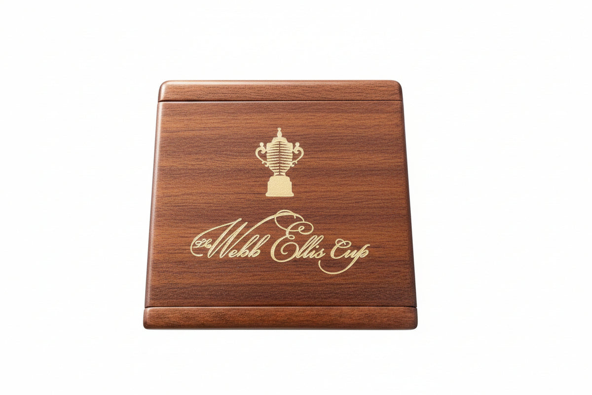 Neuseeland Webb Ellis Cup 2011 1 oz Silber vergoldet – Holzetui