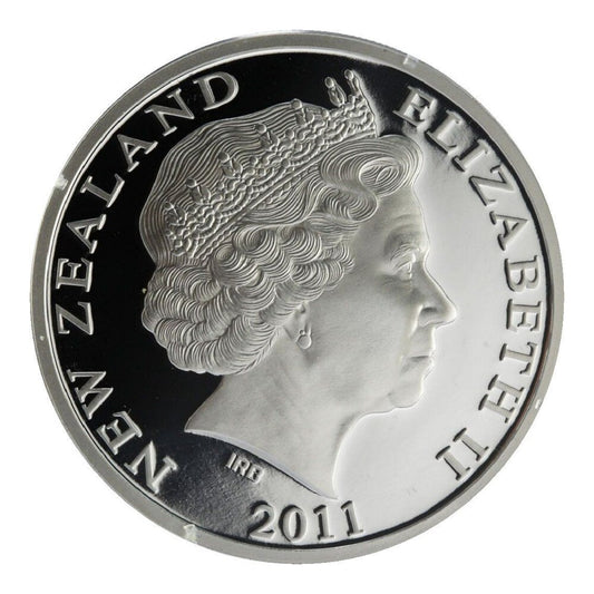 Neuseeland Webb Ellis Cup 2011 1 oz Silber vergoldet – Vorderseite