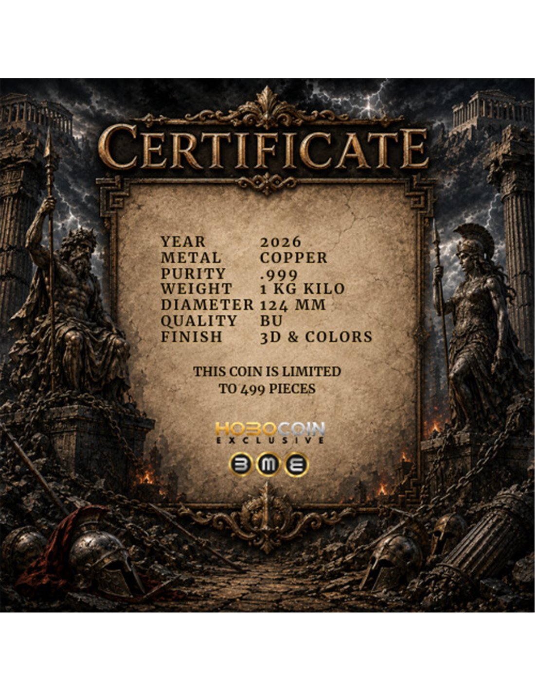 1kg Kupfer Italien - OLYMPUS WAR Fall Of The Gods 2026