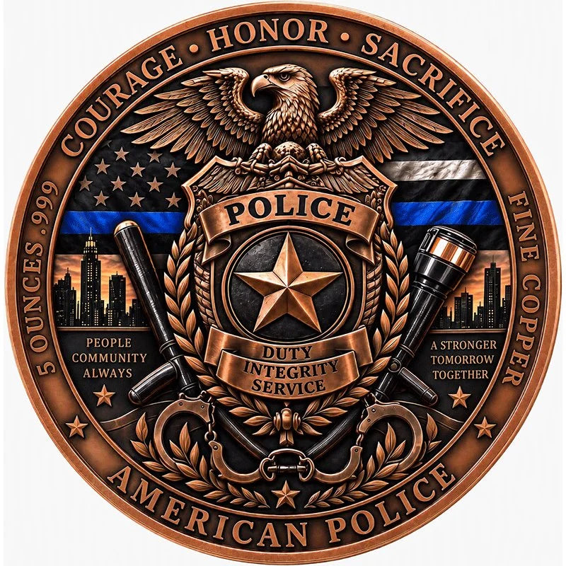 5oz Kupfer Italien - POLICE Courage Honor Sacrifice 2026